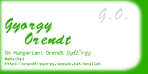 gyorgy orendt business card